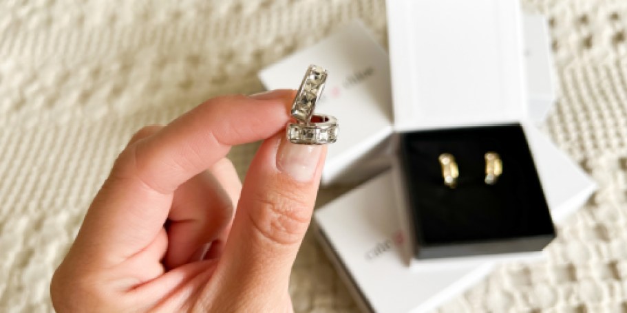 Cate & Chloe Swarovski Crystal Hoop Earrings ONLY $18 Shipped (Easy Gift Idea!)