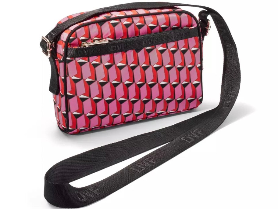 pink and black camera bag