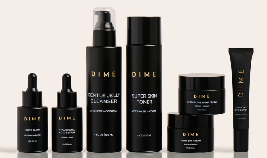 dime beauty 7 piece deluxe skincare bundle