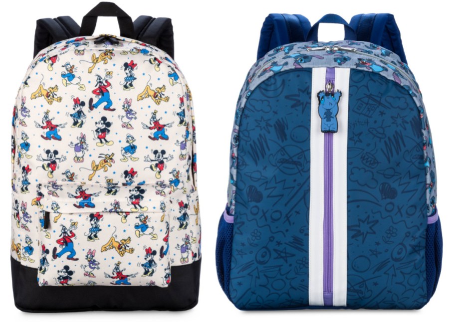 mickey mouse and stitch backpacks