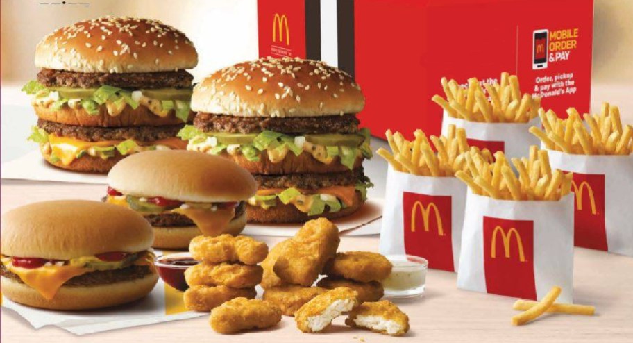 display of McDonalds dinner box