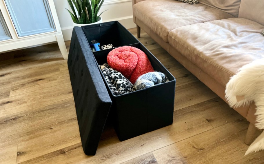 Storage Bench Ottoman from $30.99 Shipped (Regularly $70) | Includes Divider for Easy Organizing!