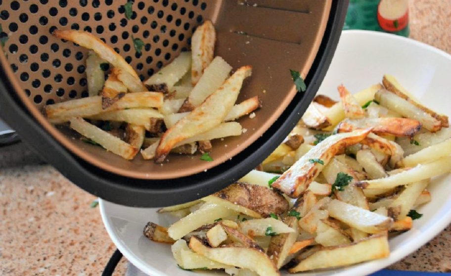 french fries in the air fryer, one of the best air fryer hacks
