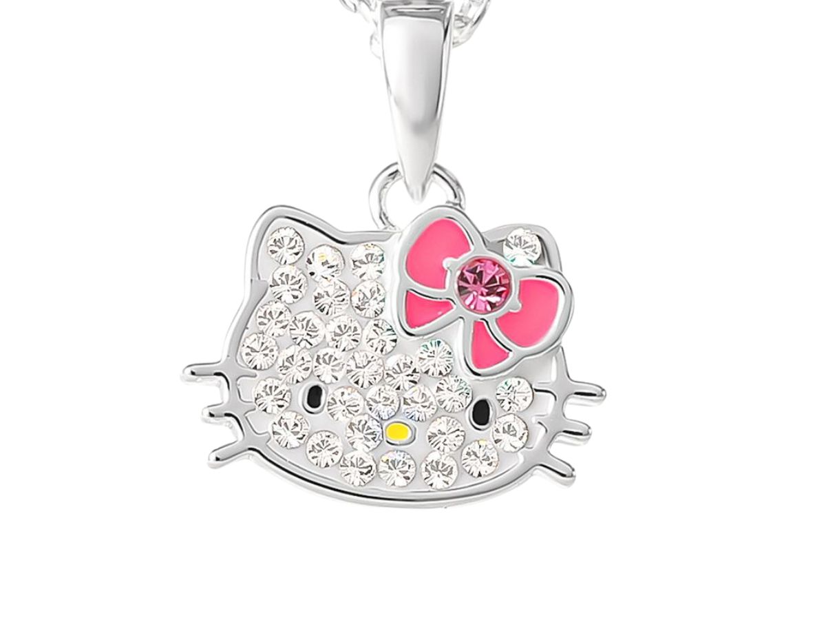 Sanrio Hello Kitty Enamel and Simulated Crystal Pendant Necklace