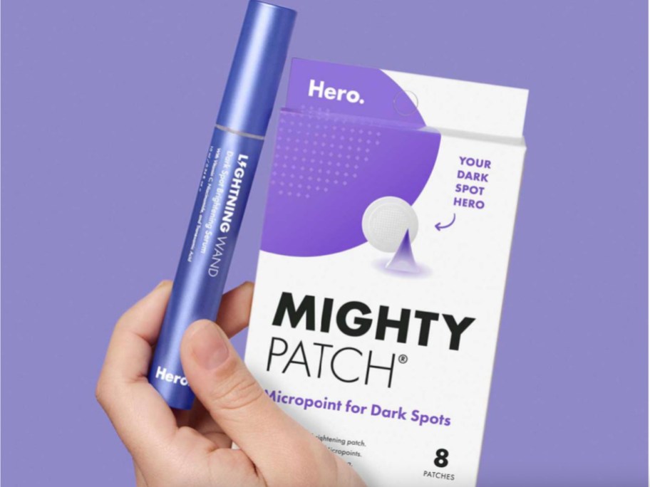 hand holding mighty pimple patches and wand