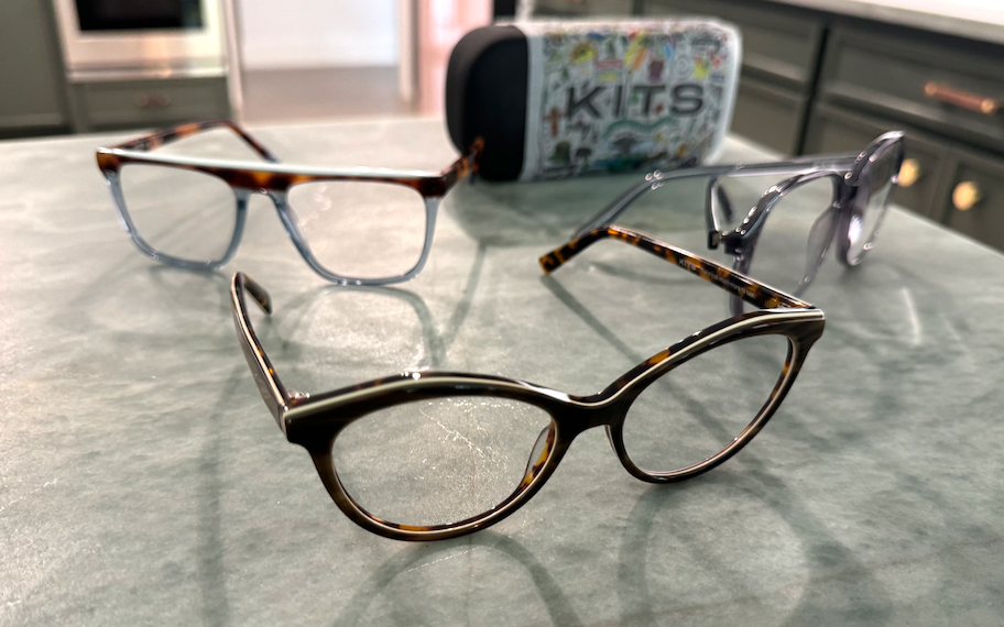 kits glasses on table 