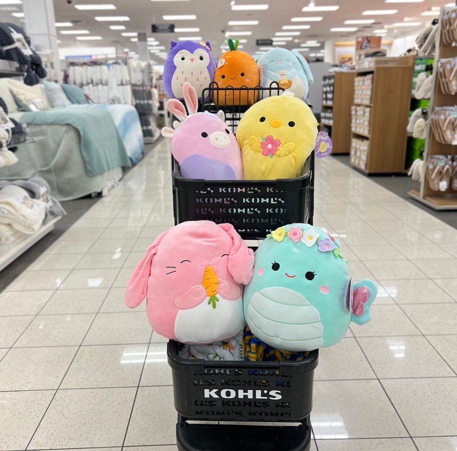 kohl's easter squishmallows in a cart