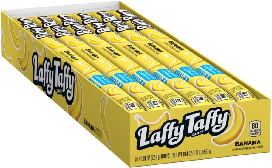 24 count box of banana laffy taffy ropes