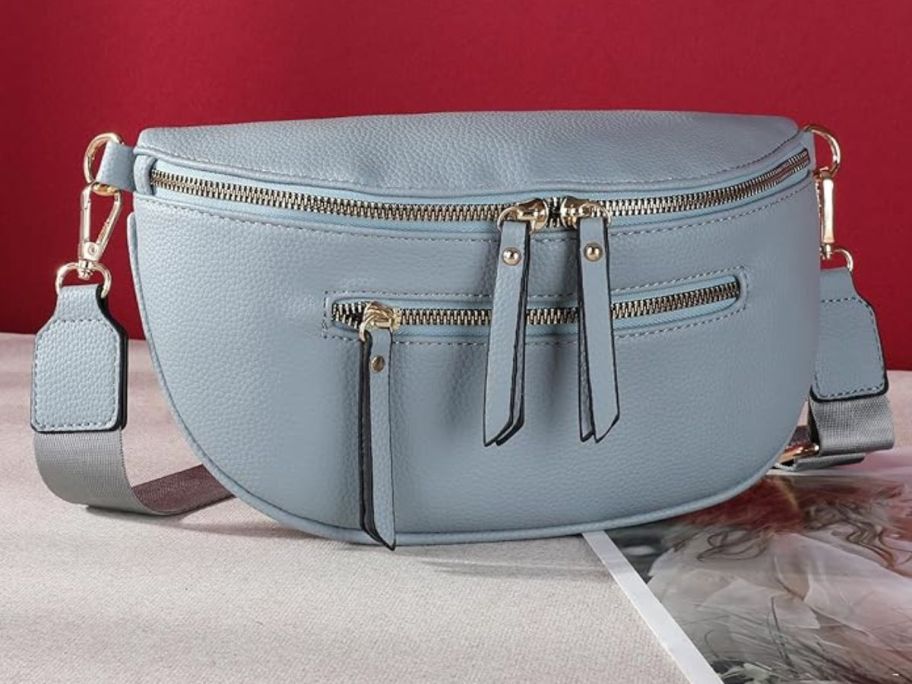Montana West Crossbody Bags for Women Designer Sling Bag with Adjustable Strap in light blue