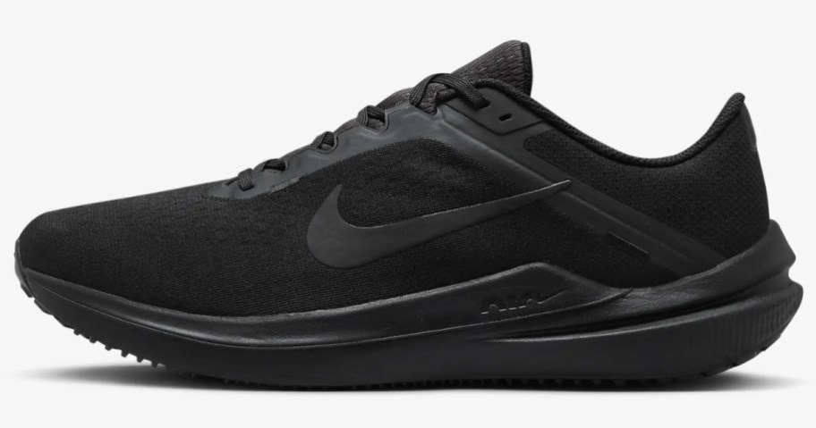 solid black Nike men's shoe
