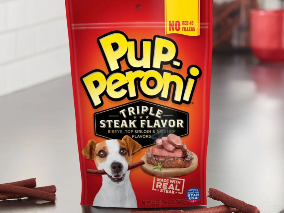 bag of Pup-Peroni dog treats