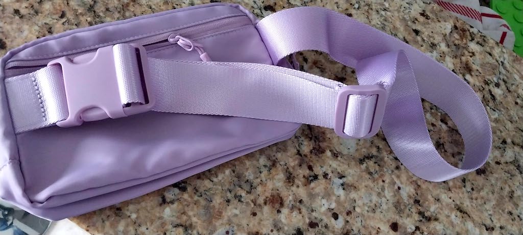 purple mini belt bag 