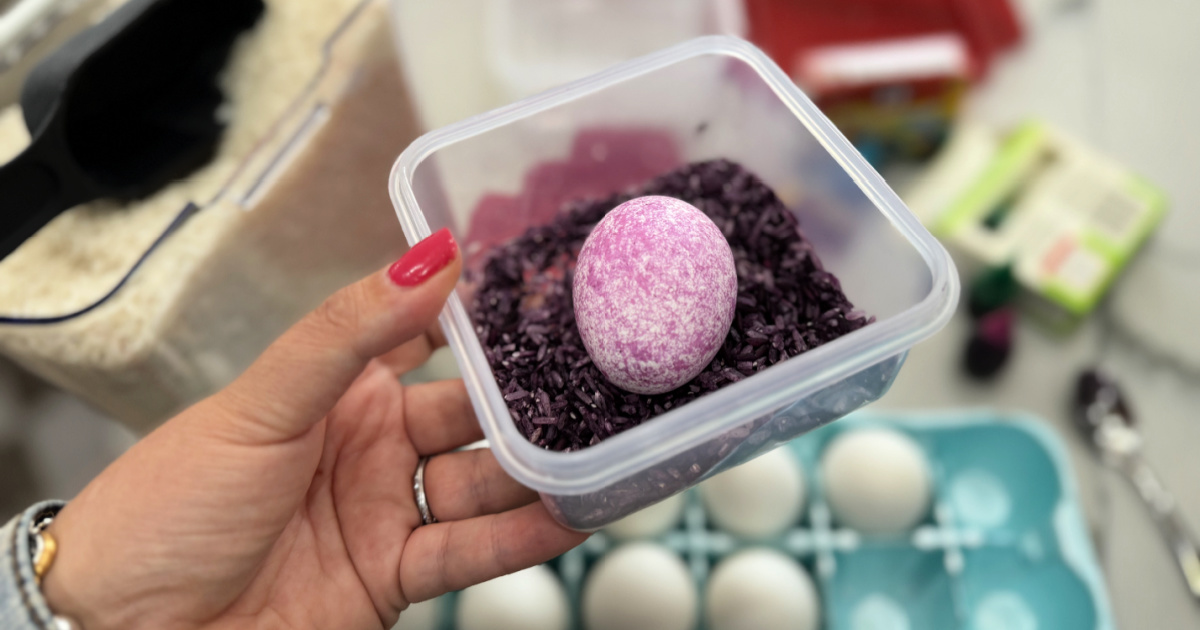 purple speckled egg