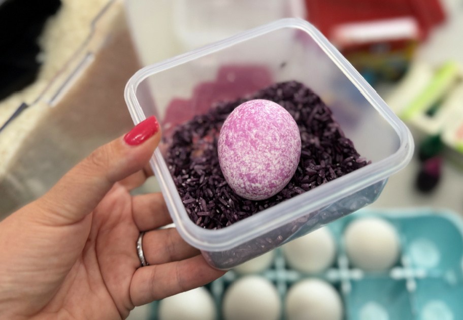 purple speckled egg