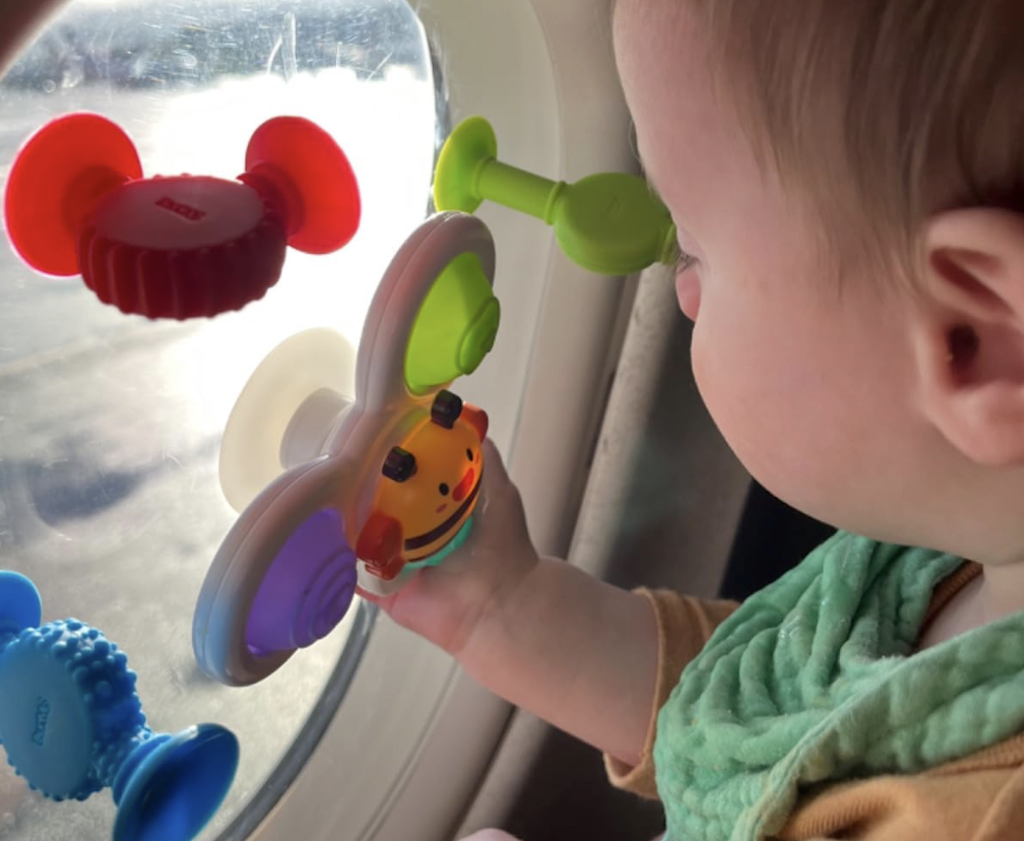 Using sensory toys on a plane 