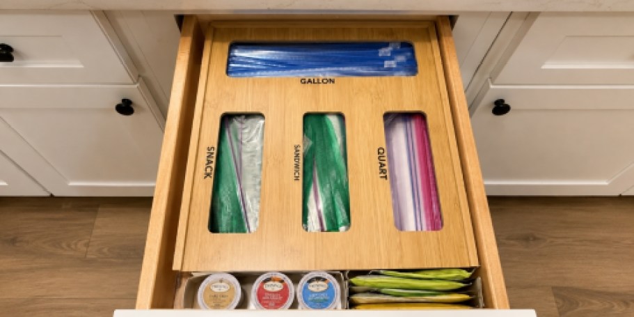 Bamboo Food Storage Bag Organizer Only $20.50 on Amazon (Reg. $30)