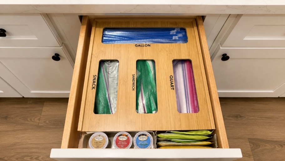 Bamboo Food Storage Bag Organizer Only $20.50 on Amazon (Reg. $30)