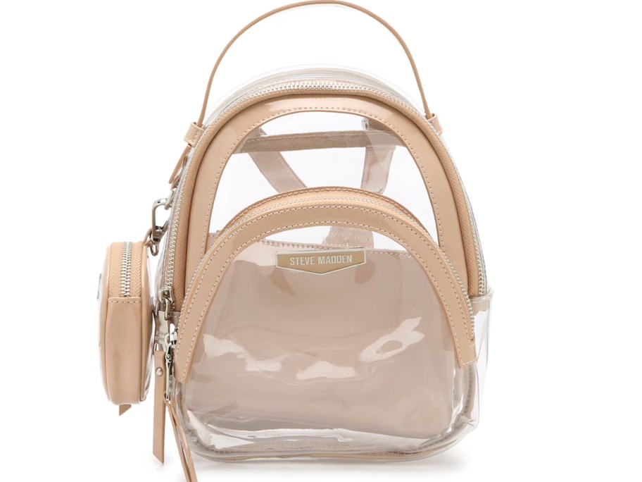 clear and pink steve madden backpack