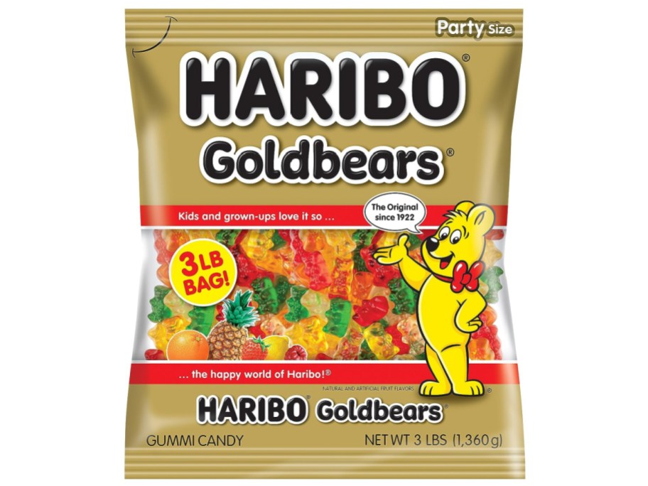 stock image of Haribo Goldbears Gummi Candy 3lb Bag