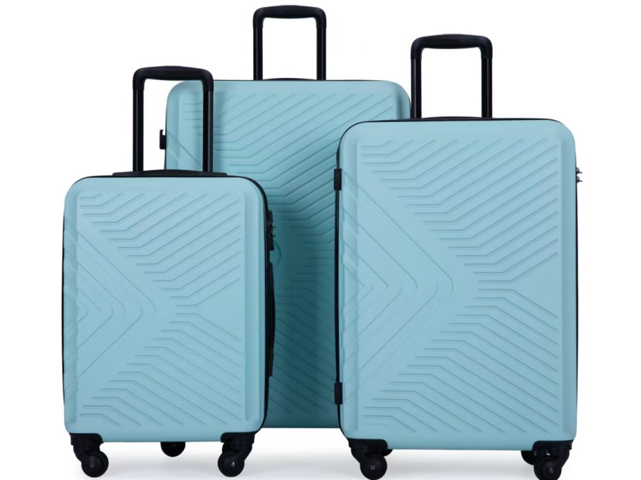 stock image of Travel suitcase in blue