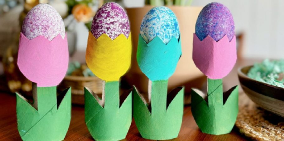 Turn Toilet Paper Rolls into Cute Spring Tulips (Perfect for Egg Holders!)