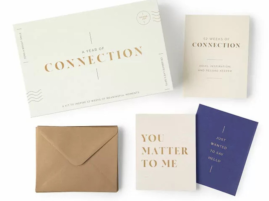 stock photo of a year of connection cards