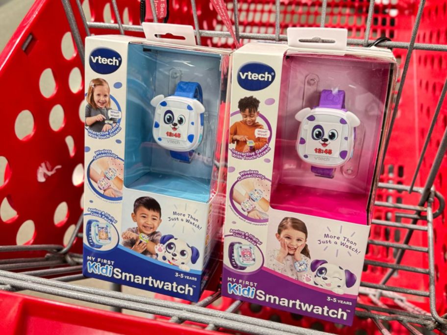 two vtech smart watches in target cart