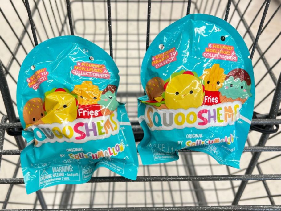 2 packs of Squishmallow Squooshems in Walgreens cart