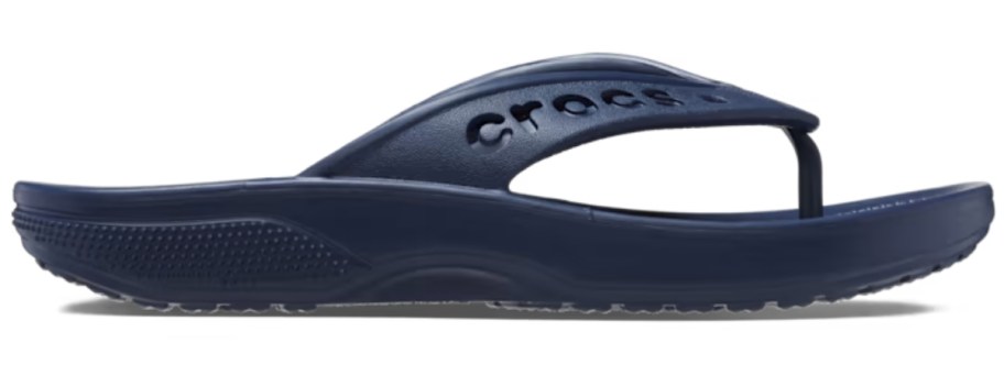 navy blue Crocs flip flop