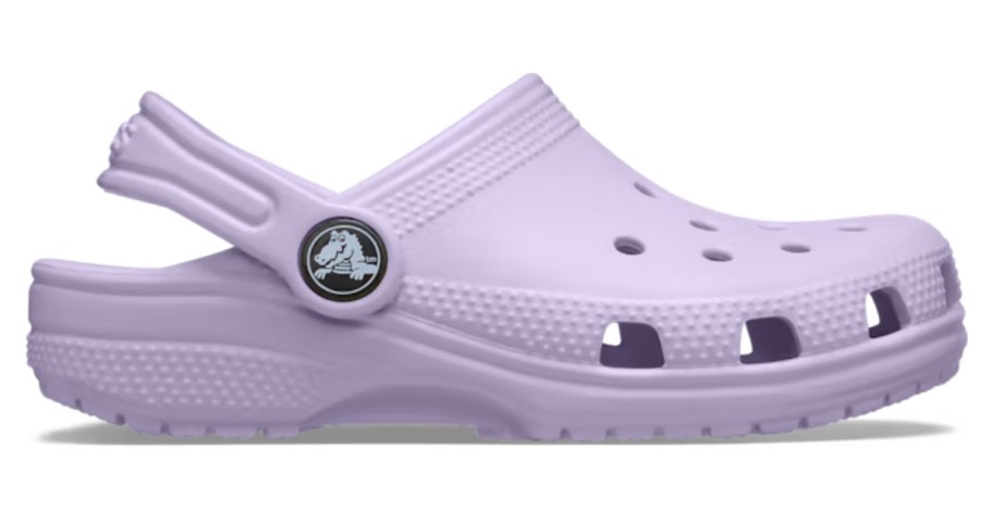 lavender purple kid's Croc clog