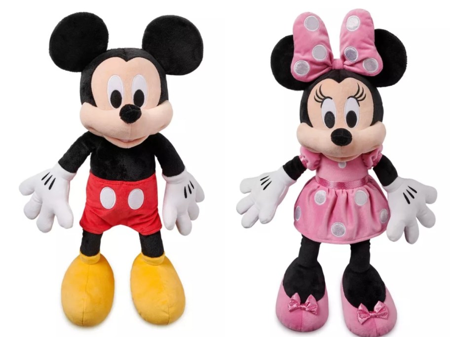large Disney Mickey and Minnie plushes