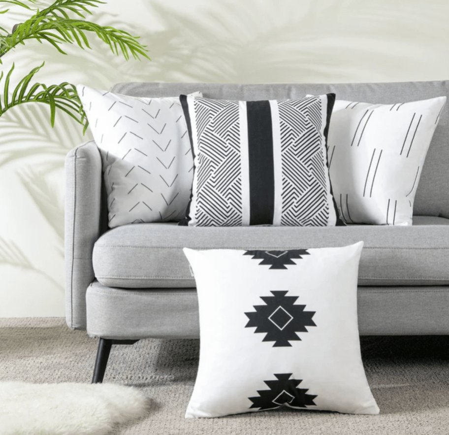 A set of indoor/outdoor pillows from Wayfair outdoor decor section