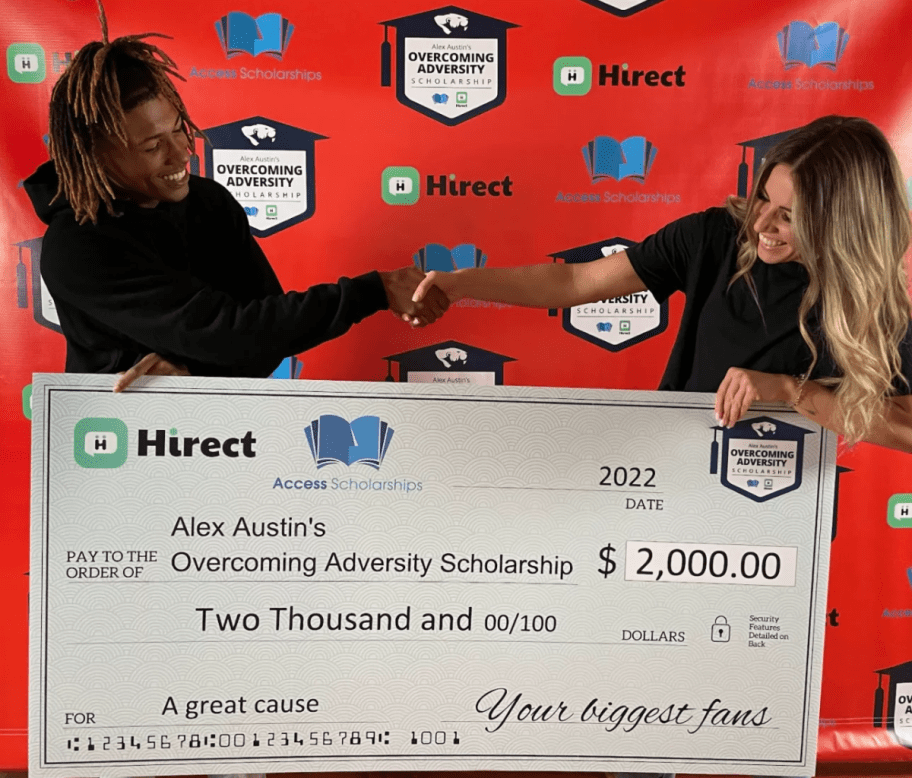 Football player Alex Austin giving scholarships for high school seniors