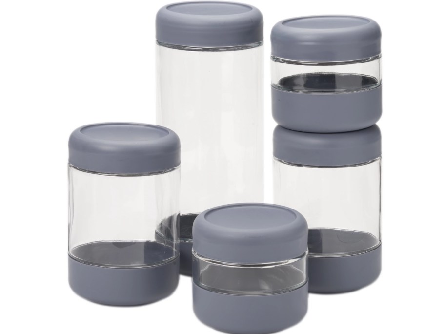 Anchor Hocking SecureLock Glass Canister 5-Piece Set