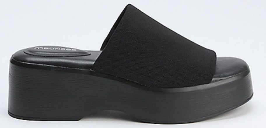An April Flatform Sandal in black 