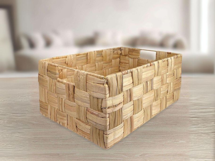 Belle Maison Woven Storage Basket in living room