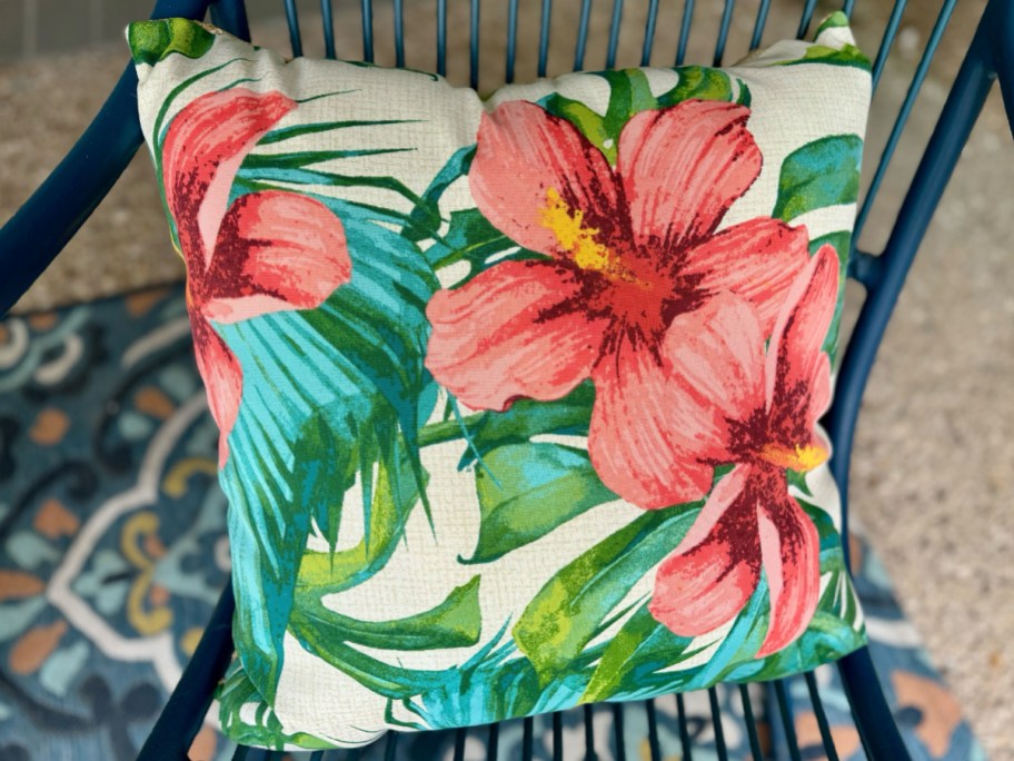 Better Homes & Garden Hello Reversible Tropical Outdoor Pillow