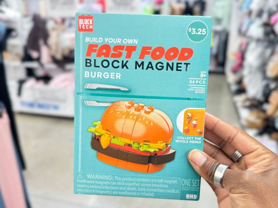 Block Tech Fast Food Burger Block Magnet 