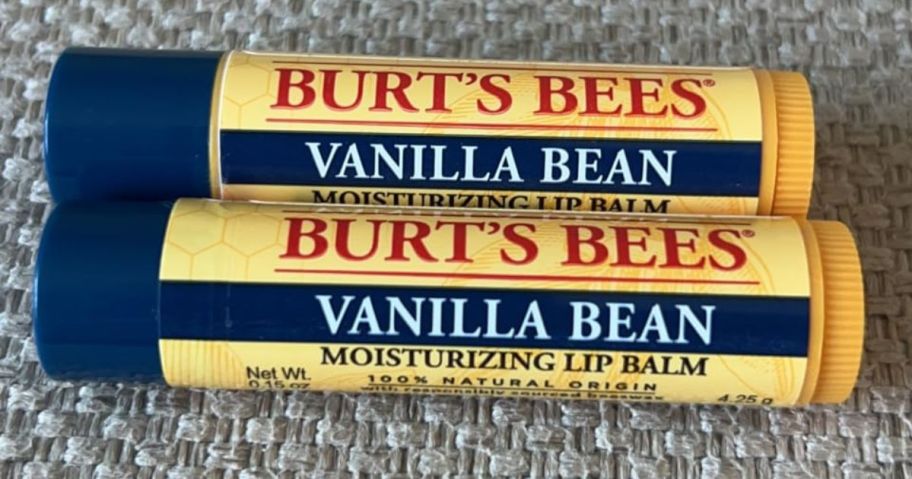 2 Burts Bees Vanilla Beam Lip Balms