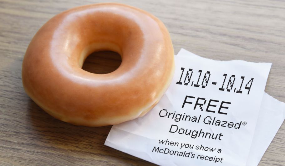 FREE Krispy Kreme Doughnut w/ Your McDonald’s Receipt Through 10/14