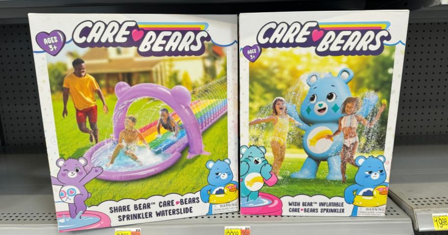 Care Bears Sprinklers and Slides in a cart