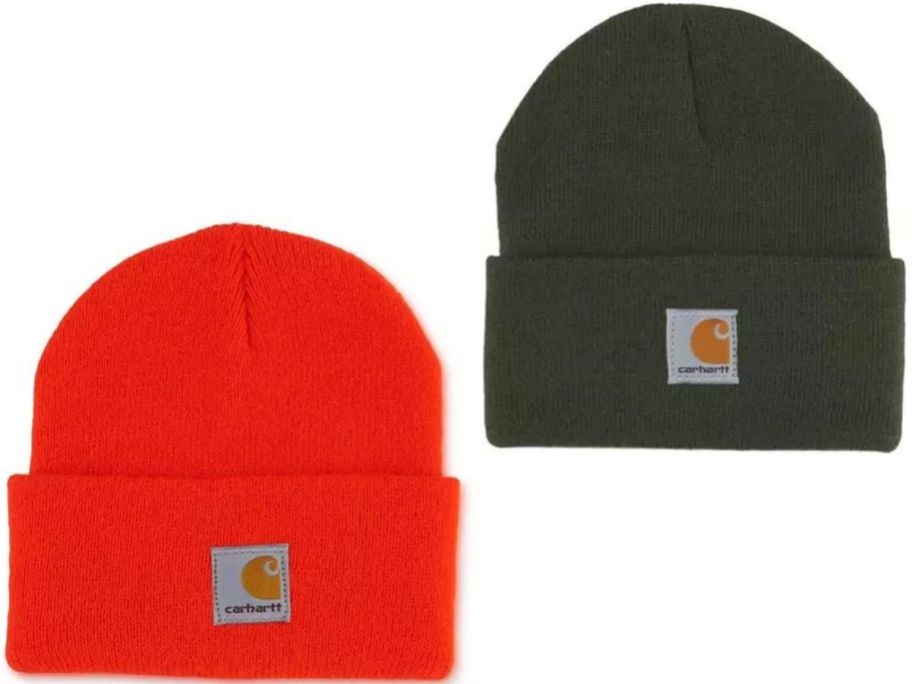 stock images of two Carhartt Kids beanies