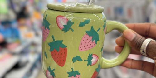 Five Below Has the Cutest Mugs with Lids & Glass Straws – Just $5.55 Each!