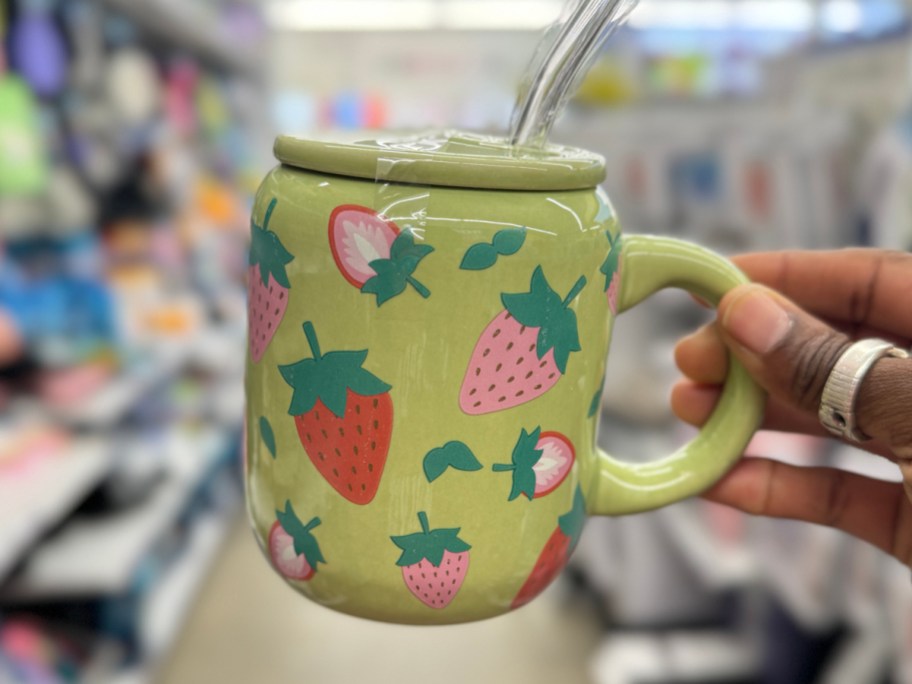 Ceramic Mugs with Glass Straw at Five Below 