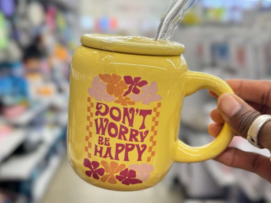 Ceramic Mugs with Glass Straw at Five Below