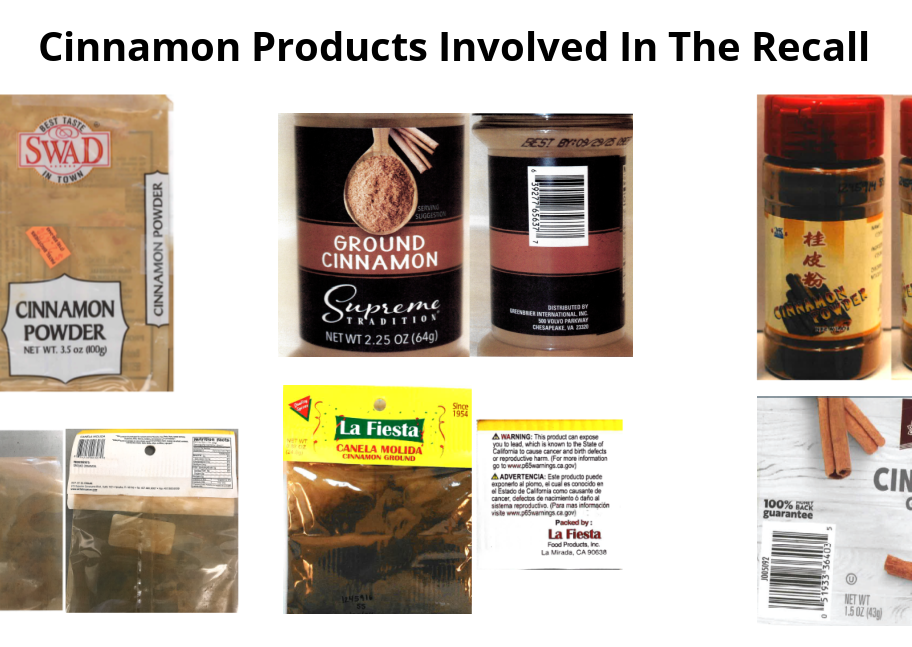 Products Involved in the cinnamon recall