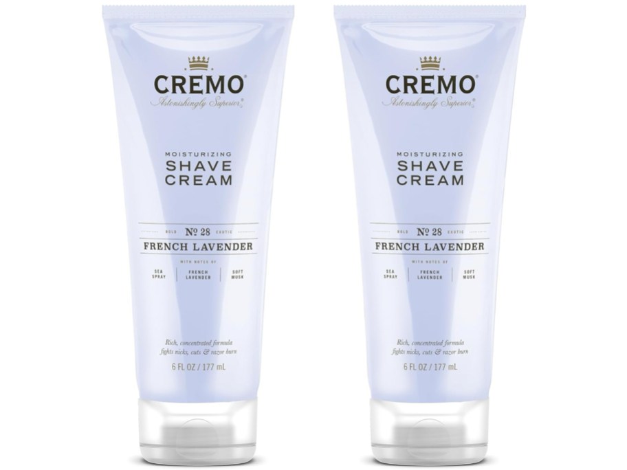 Cremo French Lavender Moisturizing Shave Cream 6oz Tube 2-Pack
