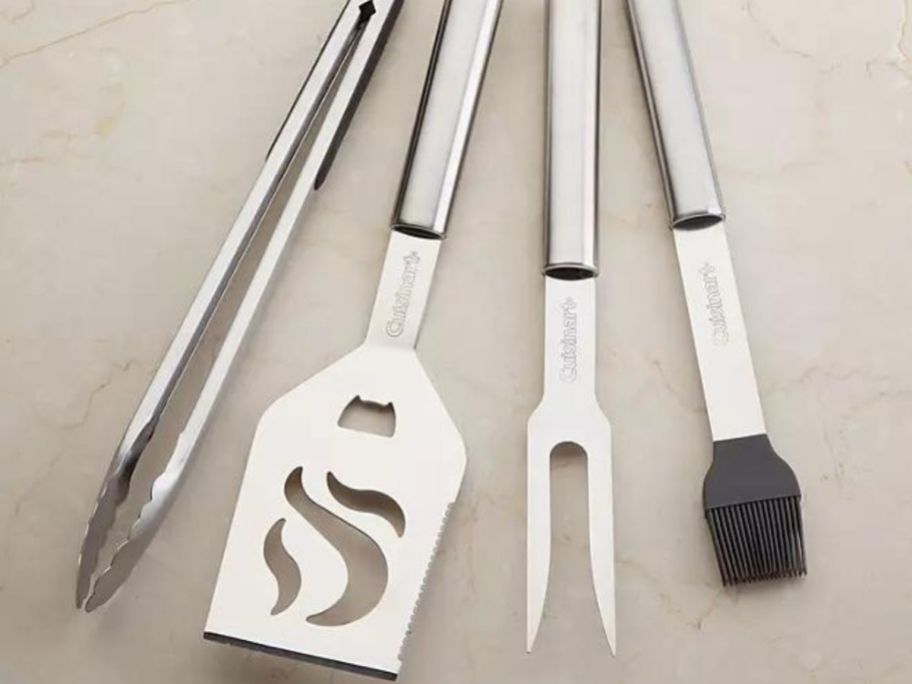 4 Cuisinart Stainless Steel Grill Tools