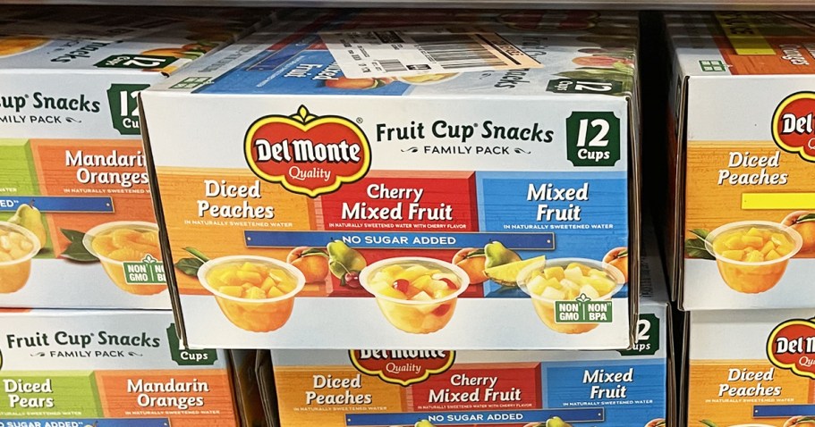 Del Monte Fruit Cups 12-Count Boxes Only $6.38 Shipped on Amazon (Just 53¢ Each)