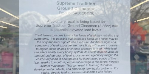 Cinnamon Recall Due to Lead (Check Your Home For These 6 Brands!)